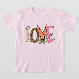 Camiseta Diseño de Pascua de Zanahoria del Amor