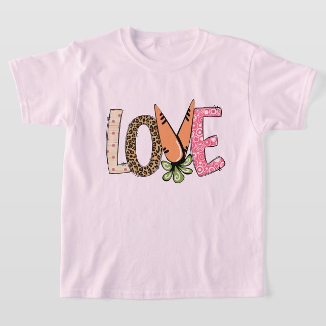 Camiseta Diseño de Pascua de Zanahoria del Amor (Distribución)