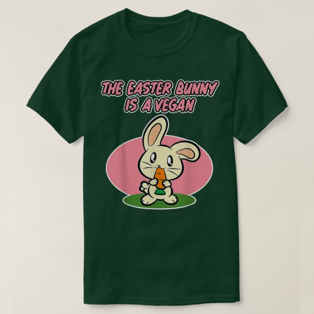 Camiseta Diseño de Pascua para Vegans - El conejo de Pascua (Diseño del anverso)