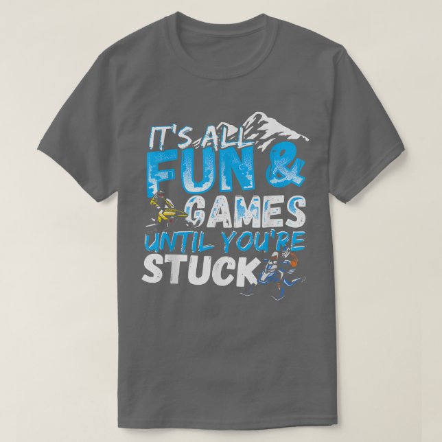 Camiseta Diseño de paseos en moto de nieve para una moto de (Diseño del anverso)