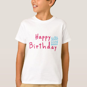 Camiseta Diseño de pastel de cumpleaños feliz