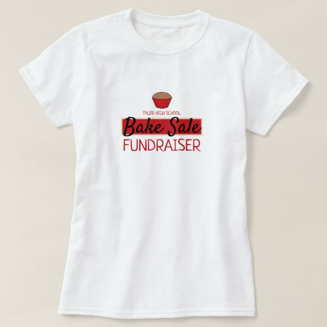 Camiseta Diseño de pasteles retro, evento de venta de paste (Diseño del anverso)
