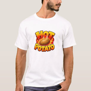 Camiseta Diseño de Patata Caliente Llama Negrita