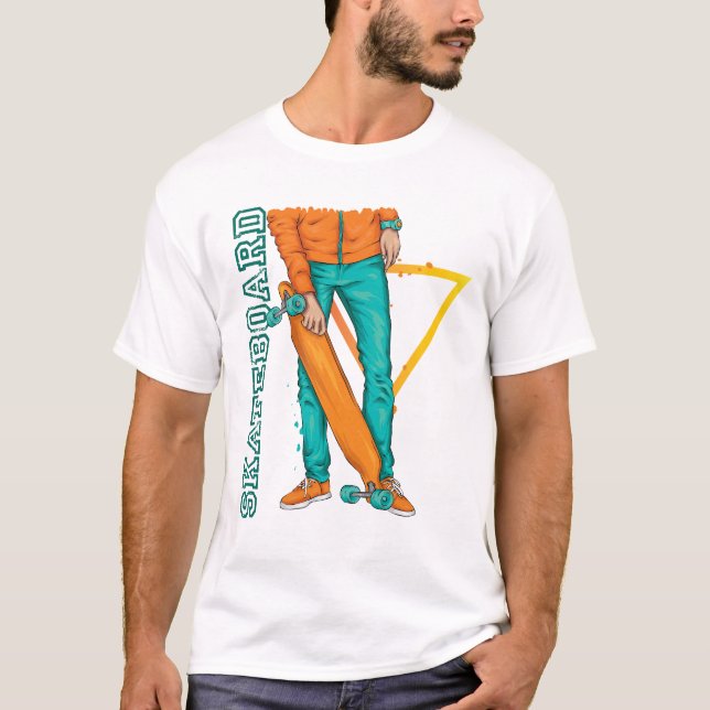 Camiseta Diseño de patineta (Anverso)