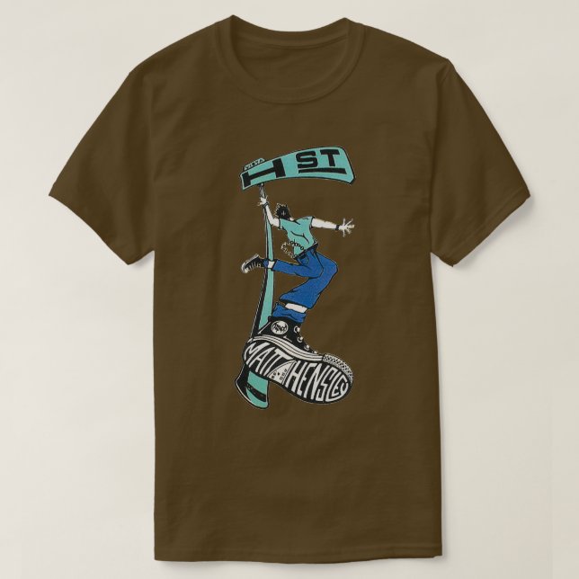 Camiseta Diseño de patineta en la calle H (Diseño del anverso)