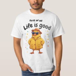 Camiseta Diseño de pato divertido Life is Good