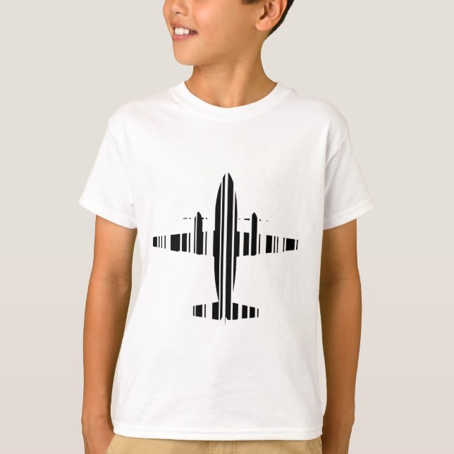 Camiseta Diseño de patrón de código de barras Jetstream de  (Anverso)