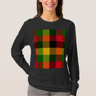 Camiseta Diseño de patrón de cuadros de colores de Rasta Re