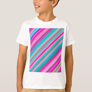 Camiseta Diseño de patrón de franja de arcoíris vibrante