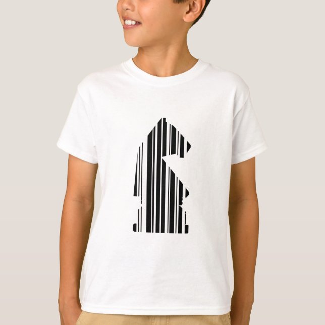 Camiseta diseño de patrón de pieza de ajedrez con código de (Anverso)