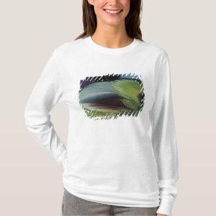 Camiseta diseño de patrón de pluma de loro