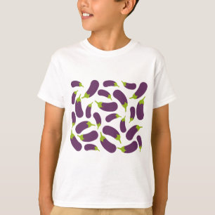 Camiseta Diseño de patrón de vegetal púrpura berenjena Aube