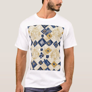Camiseta Diseño de patrón geométrico japonés tradicional 00