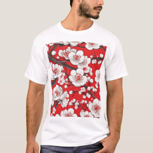 Camiseta Diseño de Patrón Japonés Tradicional 0042 Tela Pr