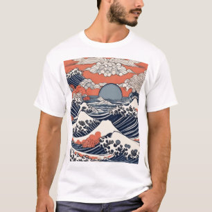 Camiseta Diseño de patrón tradicional japonés 0016