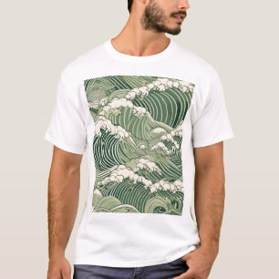 Camiseta Diseño de patrón tradicional japonés 0019 Arte