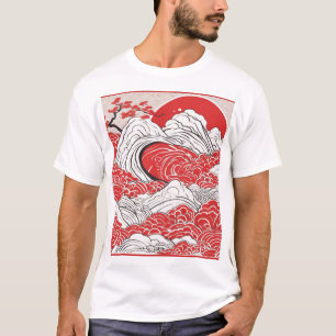 Camiseta Diseño de patrón tradicional japonés 0030