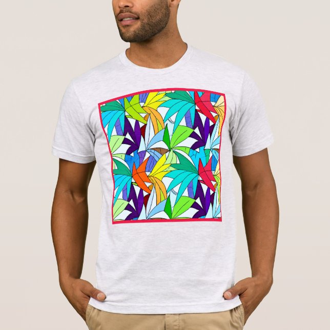 Camiseta Diseño de patrones abstractos coloridos (Anverso)