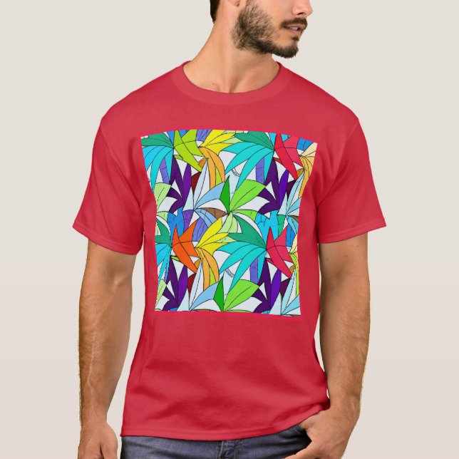 Camiseta Diseño de patrones abstractos coloridos (Anverso)