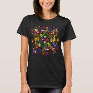 Camiseta Diseño de patrones Colombia exótico, mágico y enca