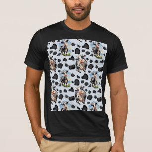 Camiseta Diseño de patrones de animales de vaca