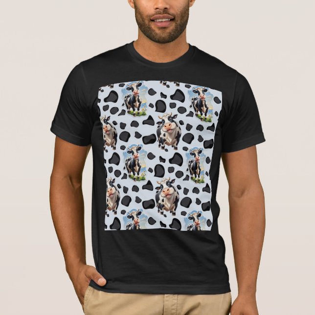 Camiseta Diseño de patrones de animales de vaca (Anverso)