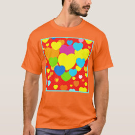 Camiseta Diseño de patrones de corazón