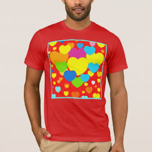 Camiseta Diseño de patrones de corazón