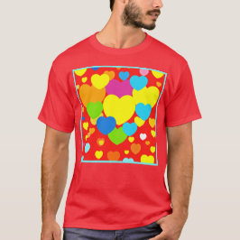 Camiseta Diseño de patrones de corazón