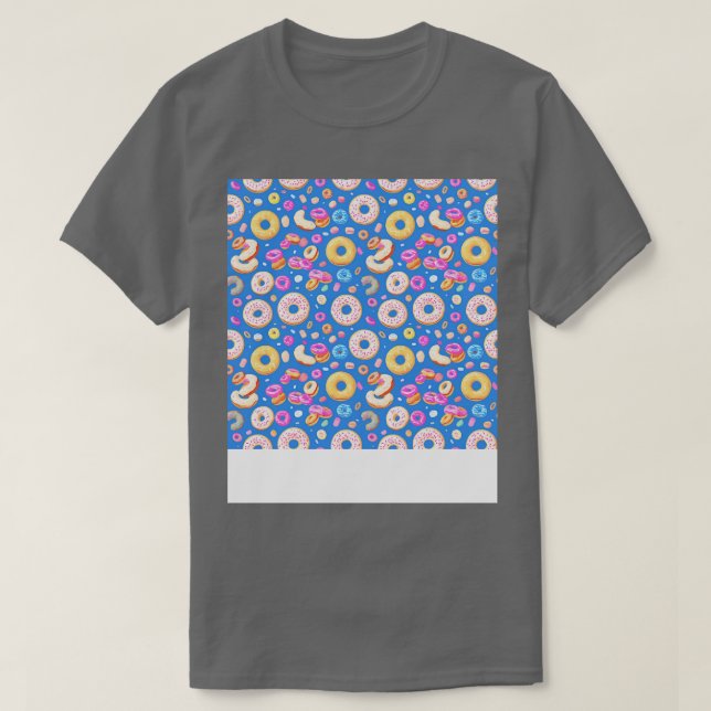 Camiseta Diseño de patrones de donut deliciosamente dulces  (Diseño del anverso)