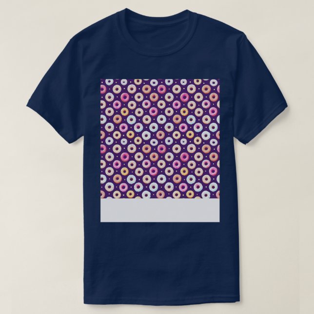 Camiseta Diseño de patrones de donut deliciosamente dulces  (Diseño del anverso)