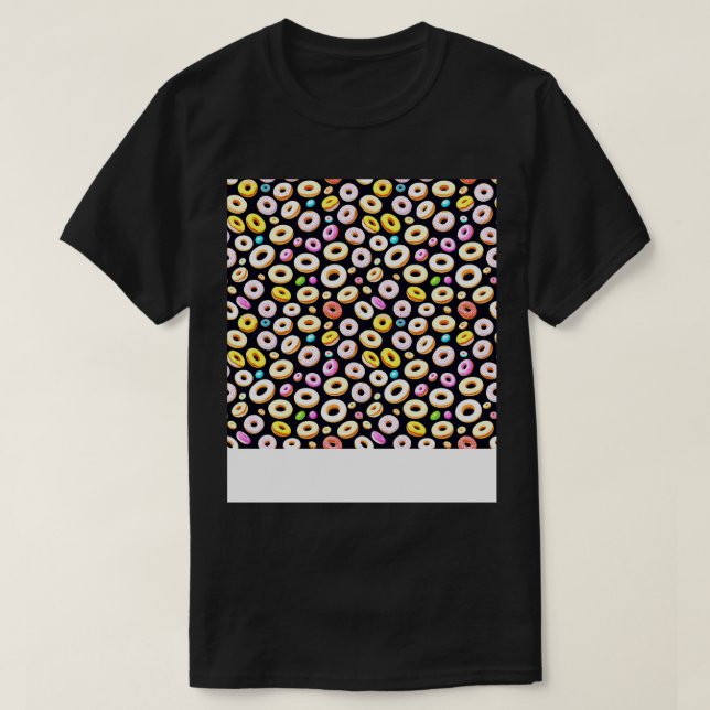 Camiseta Diseño de patrones de donut deliciosamente dulces  (Diseño del anverso)
