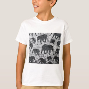 Camiseta Diseño de patrones de hormigón elefante