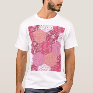 Camiseta Diseño de patrones de parches de estilo japonés