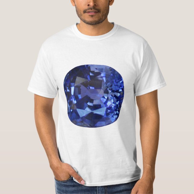 Camiseta Diseño de patrones de zafiro azul (Anverso)
