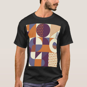 Camiseta Diseño de patrones geométricos de estilo retro