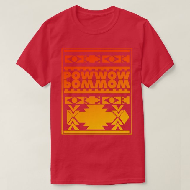 Camiseta Diseño de patrones nativos estadounidenses de Poww (Diseño del anverso)