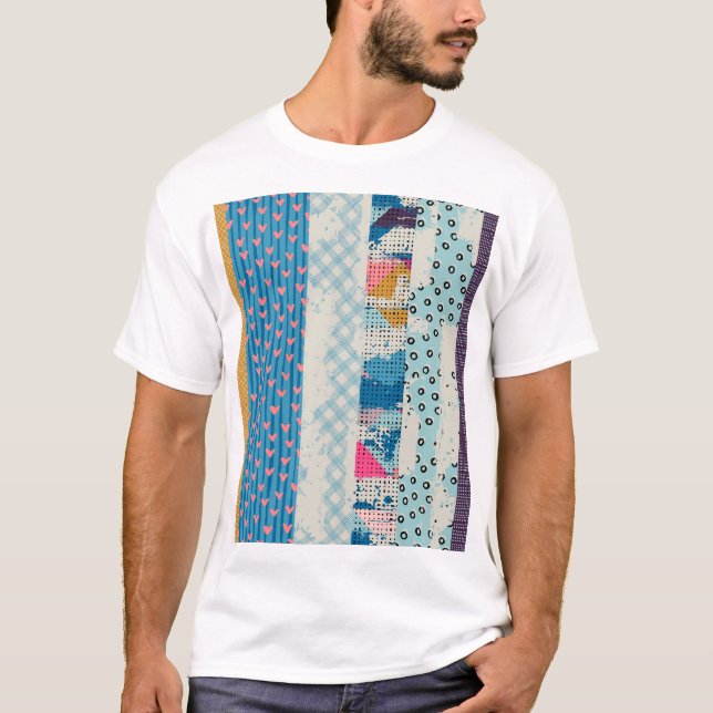 Camiseta Diseño de patrones sin inconvenientes de mosaicos  (Anverso)