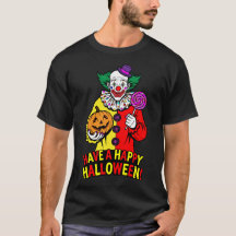 Diseño de payaso amistoso con Feliz Halloween