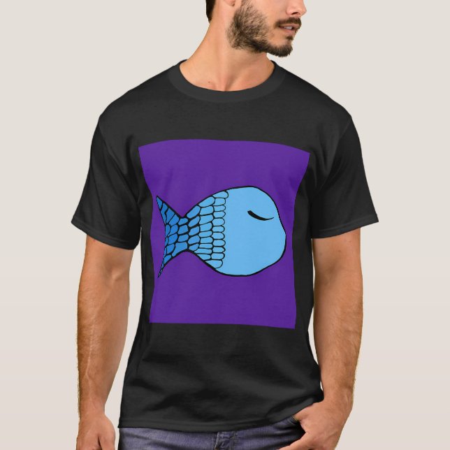 Camiseta diseño de peces arte digital (Anverso)
