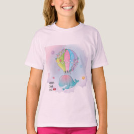 Camiseta Diseño de peces rosados