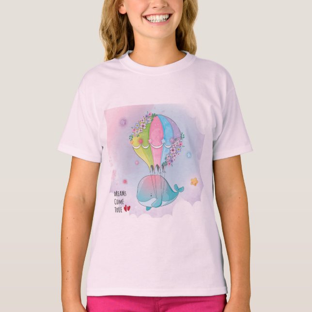 Camiseta Diseño de peces rosados (Anverso)