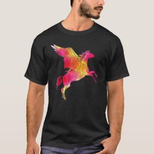 Camiseta Diseño de Pegasus acuarela caballo volador