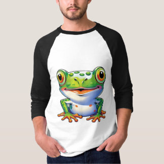 Camiseta Diseño de Pegatina de rana de Fiesta lúdico