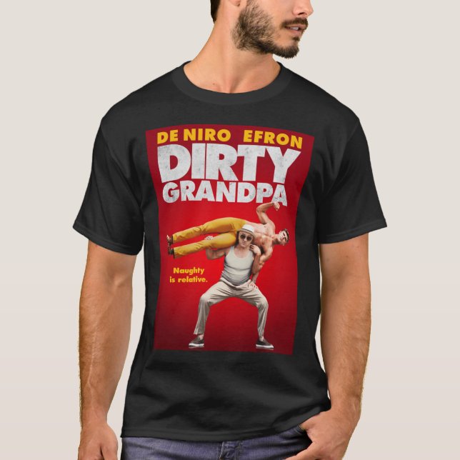 Camiseta Diseño de películas de abuelo sucio (Anverso)