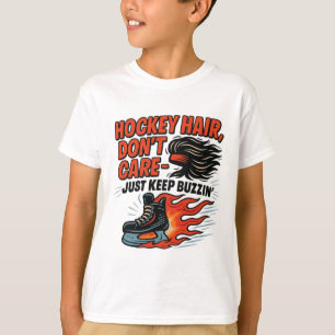 Camiseta Diseño de pelo de hockey no importa solo sigue zum
