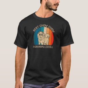 Camiseta Diseño de Perro Chow Chow Retro Para Abuela Mot