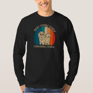 Camiseta Diseño de Perro Chow Chow Retro Para Abuela Mot