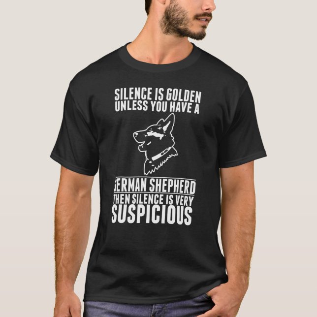Camiseta Diseño de perro de ropa de pastor alemán (Anverso)