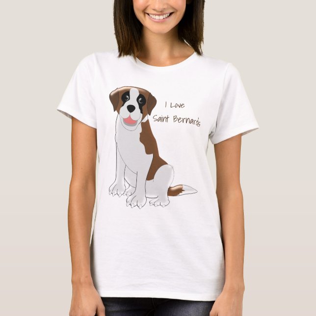 Camiseta Diseño de perro de San Bernardo personalizado (Anverso)